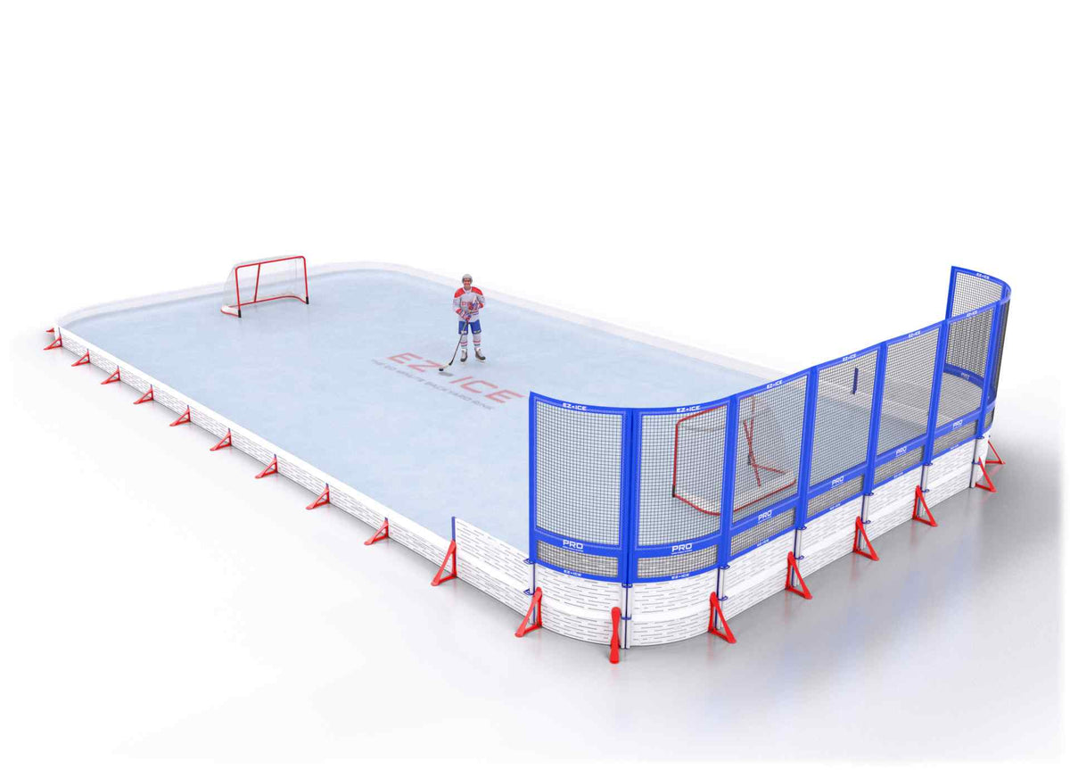 EZ ICE PRO Home Arena System ™ – Upgrade from [ORG // 30ft * 60ft // Classic-Classic-Classic // Round Corners // No Bumpers] to [ORG // 30ft * 60ft // Classic-Classic-Net // Round Corners // No Bumpers] - WUP000018724