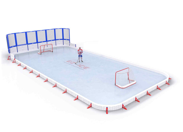 EZ ICE PRO Home Arena System ™ – Upgrade from [ORG // 30ft * 60ft // Classic-Classic-Classic // Round Corners // No Bumpers] to [ORG // 30ft * 60ft // Net-Classic-Classic // Round Corners // No Bumpers] - WUP000003967