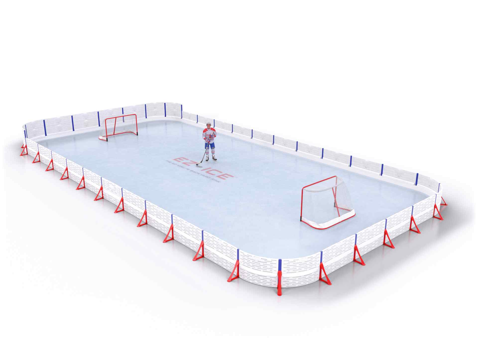 EZ ICE PRO Home Arena System ™ – Upgrade from [PRO // 30ft * 60ft // Classic-Classic-Classic // Round Corners // No Bumpers] to [PRO // 30ft * 60ft // Arena-Double-Double // Round Corners // No Bumpers] - WUP000035440