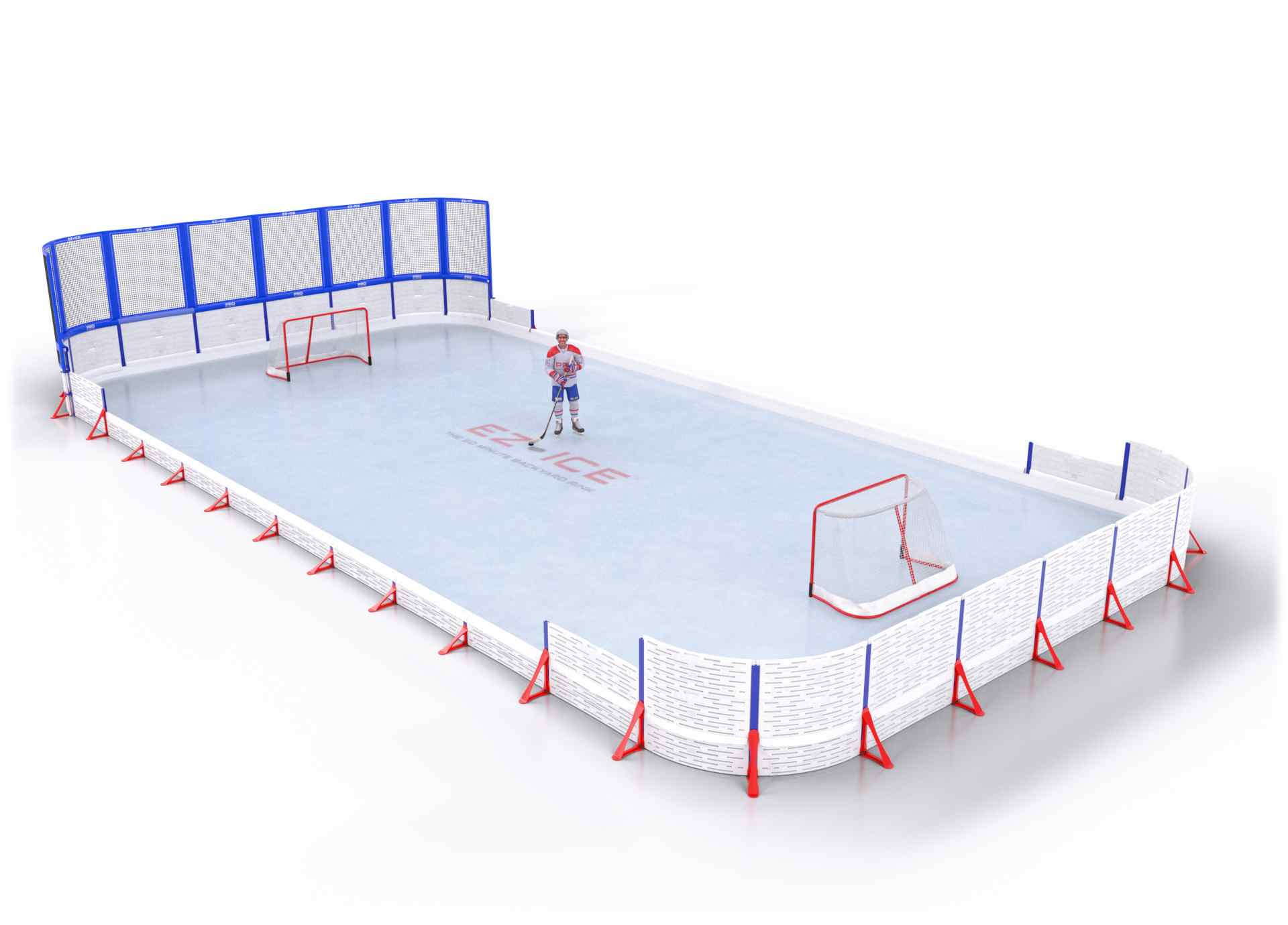 EZ ICE PRO Home Arena System ™ – New Rink: [PRO // 30ft * 60ft // Net-Classic-Arena // Round Corners // No Bumpers] - 030060NCARXX