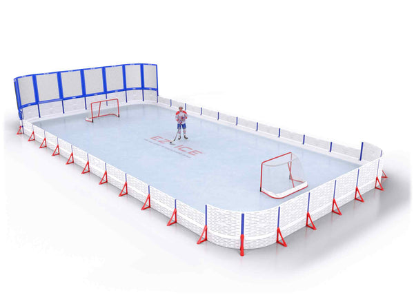 EZ ICE PRO Home Arena System ™ – New Rink: [PRO // 30ft * 60ft // Net-Double-Arena // Round Corners // No Bumpers] - 030060NDARXX