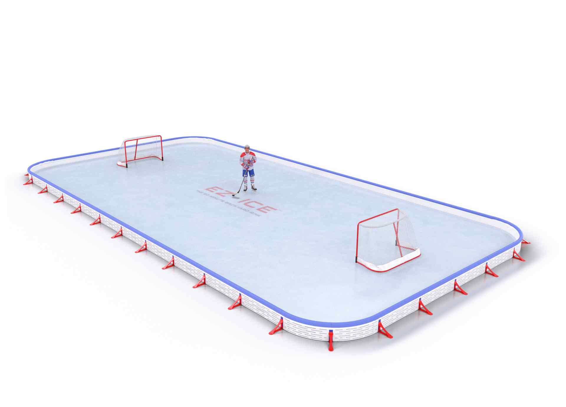 EZ ICE PRO Home Arena System ™ – Upgrade from [PRO // 20ft * 40ft // Classic-Classic-Classic // Round Corners // With Bumpers] to [PRO // 30ft * 50ft // Classic-Classic-Classic // Round Corners // With Bumpers] - WUP000036524