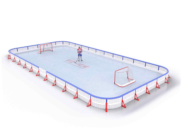 EZ ICE PRO Home Arena System ™ – New Rink: [PRO // 30ft * 65ft // Double-Double-Double // Round Corners // With Bumpers] - 030065DDDRBX