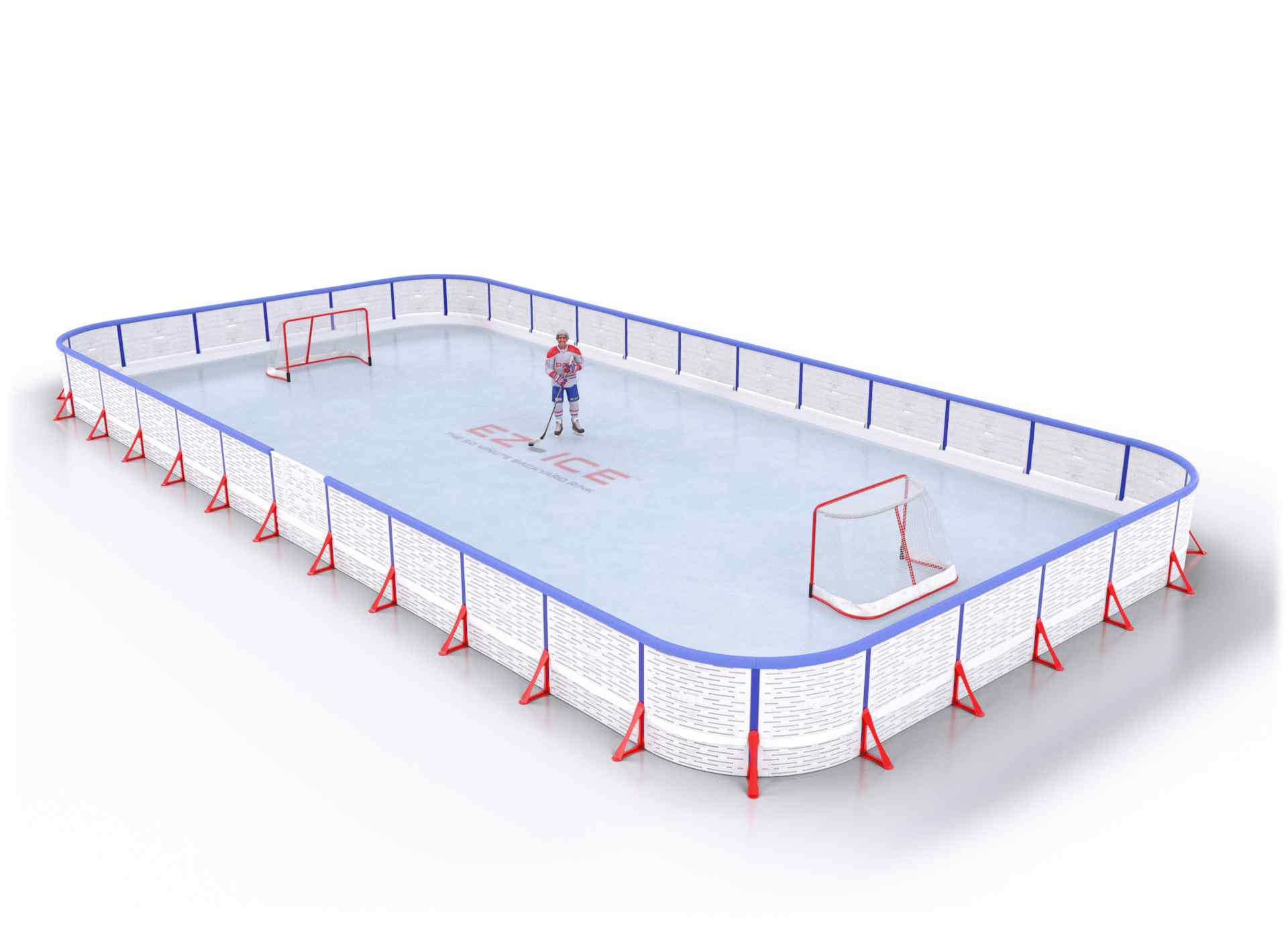EZ ICE PRO Home Arena System ™ – New Rink: [PRO // 30ft * 70ft // Arena-Arena-Arena // Round Corners // With Bumpers] - 030070AAARBX