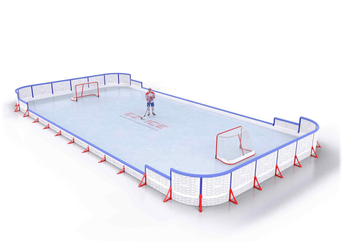 EZ ICE PRO Home Arena System ™ – Upgrade from [ORG // 30ft * 65ft // Classic-Classic-Classic // Round Corners // No Bumpers] to [ORG // 30ft * 65ft // Arena-Classic-Arena // Round Corners // With Bumpers] - WUP000036671