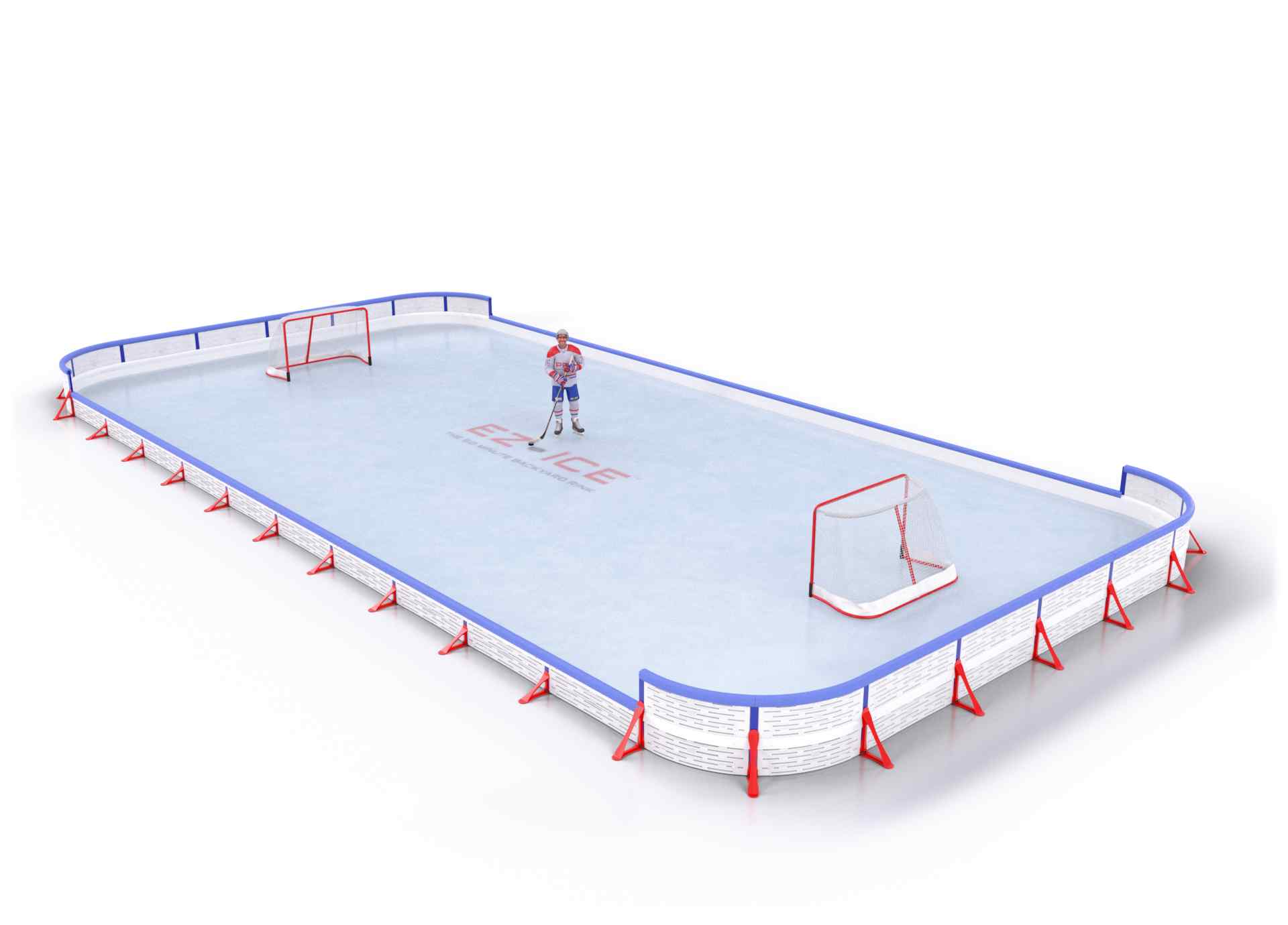 EZ ICE PRO Home Arena System ™ – Upgrade from [PRO // 20ft * 40ft // Double-Classic-Classic // Round Corners // With Bumpers] to [PRO // 30ft * 70ft // Double-Classic-Double // Round Corners // With Bumpers] - WUP000003243