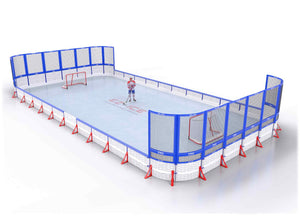 EZ ICE PRO Home Arena System ™ – Upgrade from [PRO // 25ft * 50ft // Double-Classic-Double // Round Corners // With Bumpers] to [PRO // 30ft * 60ft // Net-Double-Net // Round Corners // With Bumpers] - WUP000002207