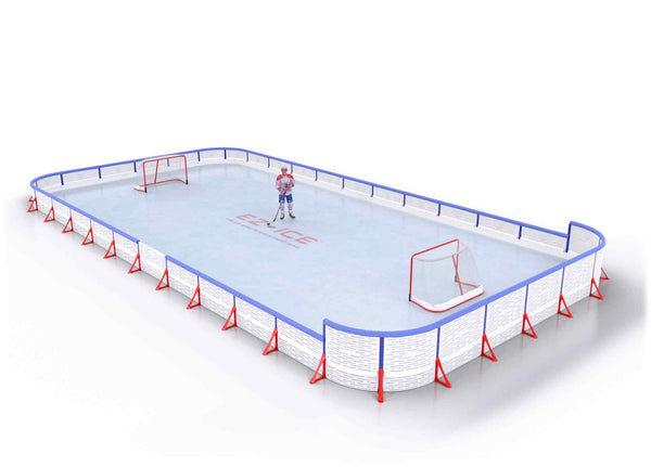 EZ ICE PRO Home Arena System ™ – New Rink: [PRO // 30ft * 60ft // Double-Double-Arena // Round Corners // With Bumpers] - 030060DDARBX