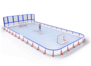 EZ ICE PRO Home Arena System ™ – New Rink: [PRO // 30ft * 60ft // Net-Double-Double // Round Corners // With Bumpers] - 030060NDDRBX