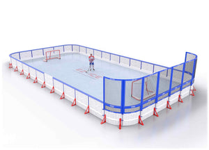 EZ ICE PRO Home Arena System ™ – New Rink: [PRO // 30ft * 50ft // Arena-Arena-Net // Round Corners // With Bumpers] - 030050AANRBX