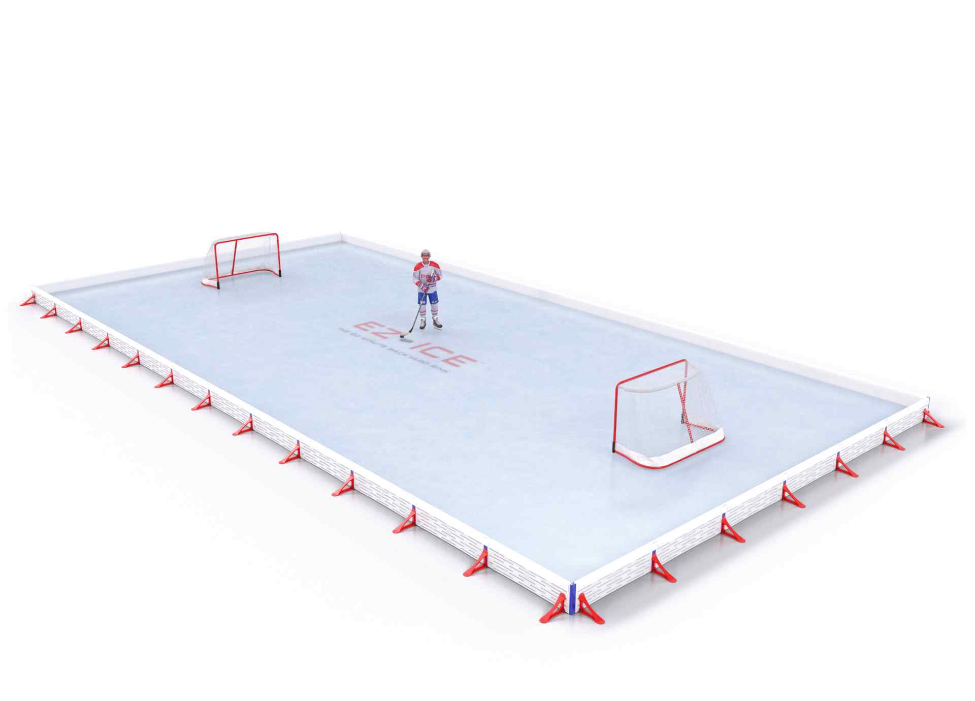 EZ ICE PRO Home Arena System ™ – Upgrade from [ORG // 25ft * 50ft // Classic-Classic-Classic // Square Corners // No Bumpers] to [ORG // 30ft * 55ft // Classic-Classic-Classic // Square Corners // No Bumpers] - WUP000013916