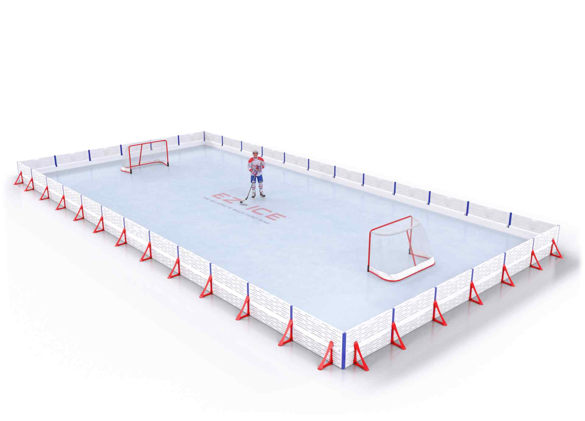 EZ ICE PRO Home Arena System ™ – Upgrade from [PRO // 25ft * 40ft // Double-Double-Double // Square Corners // No Bumpers] to [PRO // 30ft * 45ft // Double-Double-Double // Square Corners // No Bumpers] - WUP000007158