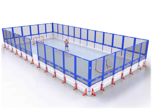 EZ ICE PRO Home Arena System ™ – Upgrade from [PRO // 30ft * 60ft // Net-Classic-Net // Square Corners // No Bumpers] to [PRO // 30ft * 60ft // Net-Net-Net // Square Corners // No Bumpers] - WUP000022839
