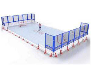 EZ ICE PRO Home Arena System ™ – Upgrade from [ORG // 30ft * 45ft // Double-Classic-Double // Square Corners // No Bumpers] to [ORG // 30ft * 45ft // Net-Classic-Net // Square Corners // No Bumpers] - WUP000002076