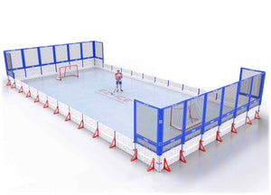 EZ ICE PRO Home Arena System ™ – New Rink: [PRO // 30ft * 60ft // Net-Double-Net // Square Corners // No Bumpers] - 030060NDNSXX