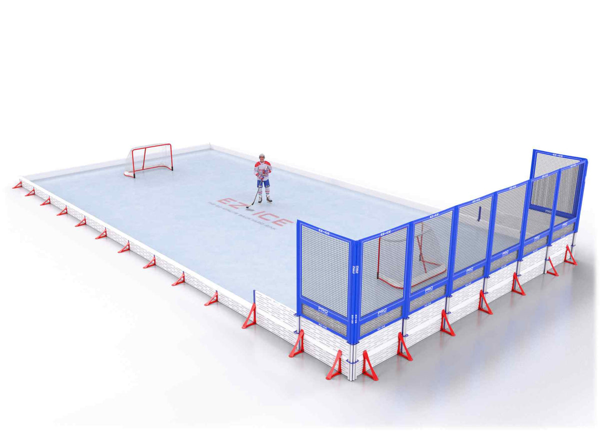 EZ ICE PRO Home Arena System ™ – Upgrade from [ORG // 30ft * 60ft // Classic-Classic-Classic // Square Corners // No Bumpers] to [ORG // 30ft * 60ft // Classic-Classic-Net // Square Corners // No Bumpers] - WUP000016870