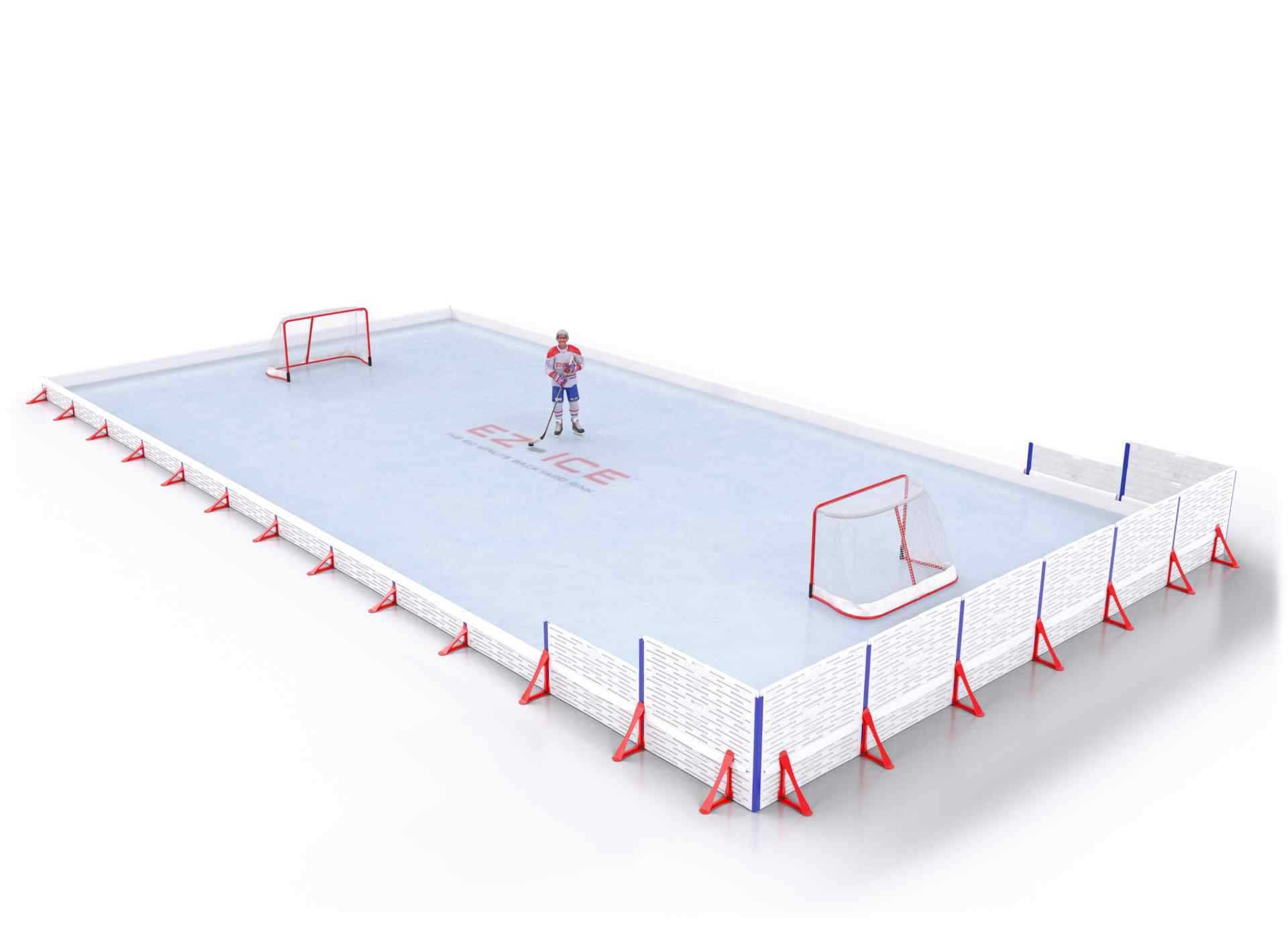 EZ ICE PRO Home Arena System ™ – New Rink: [PRO // 30ft * 60ft // Classic-Classic-Arena // Square Corners // No Bumpers] - 030060CCASXX
