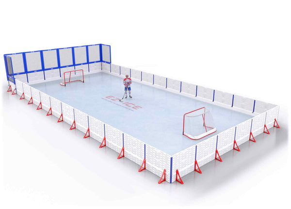 EZ ICE PRO Home Arena System ™ – Upgrade from [PRO // 30ft * 50ft // Arena-Arena-Arena // Square Corners // No Bumpers] to [PRO // 30ft * 50ft // Net-Arena-Arena // Square Corners // No Bumpers] - WUP000025246
