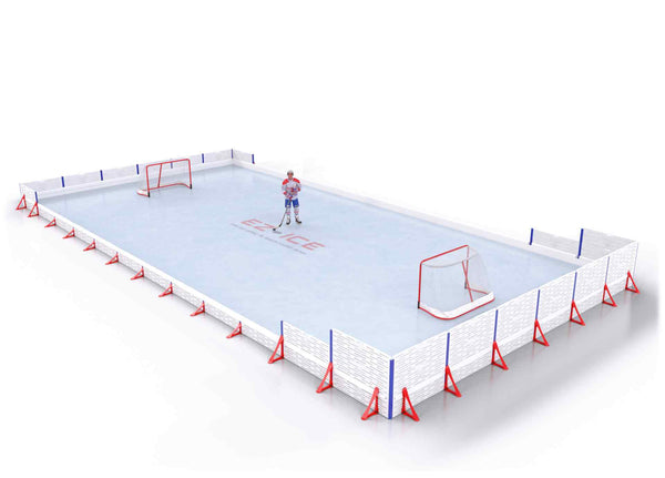 EZ ICE PRO Home Arena System ™ – New Rink: [PRO // 30ft * 60ft // Double-Classic-Arena // Square Corners // No Bumpers] - 030060DCASXX