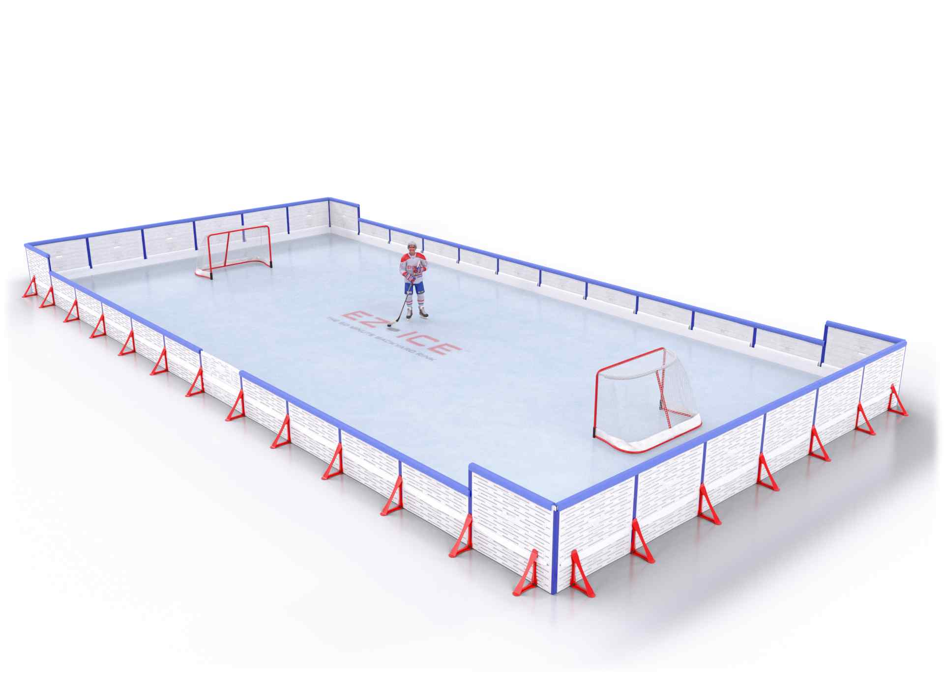 EZ ICE PRO Home Arena System ™ – Upgrade from [PRO // 30ft * 60ft // Double-Double-Double // Square Corners // No Bumpers] to [PRO // 30ft * 60ft // Arena-Double-Arena // Square Corners // With Bumpers] - WUP000023397