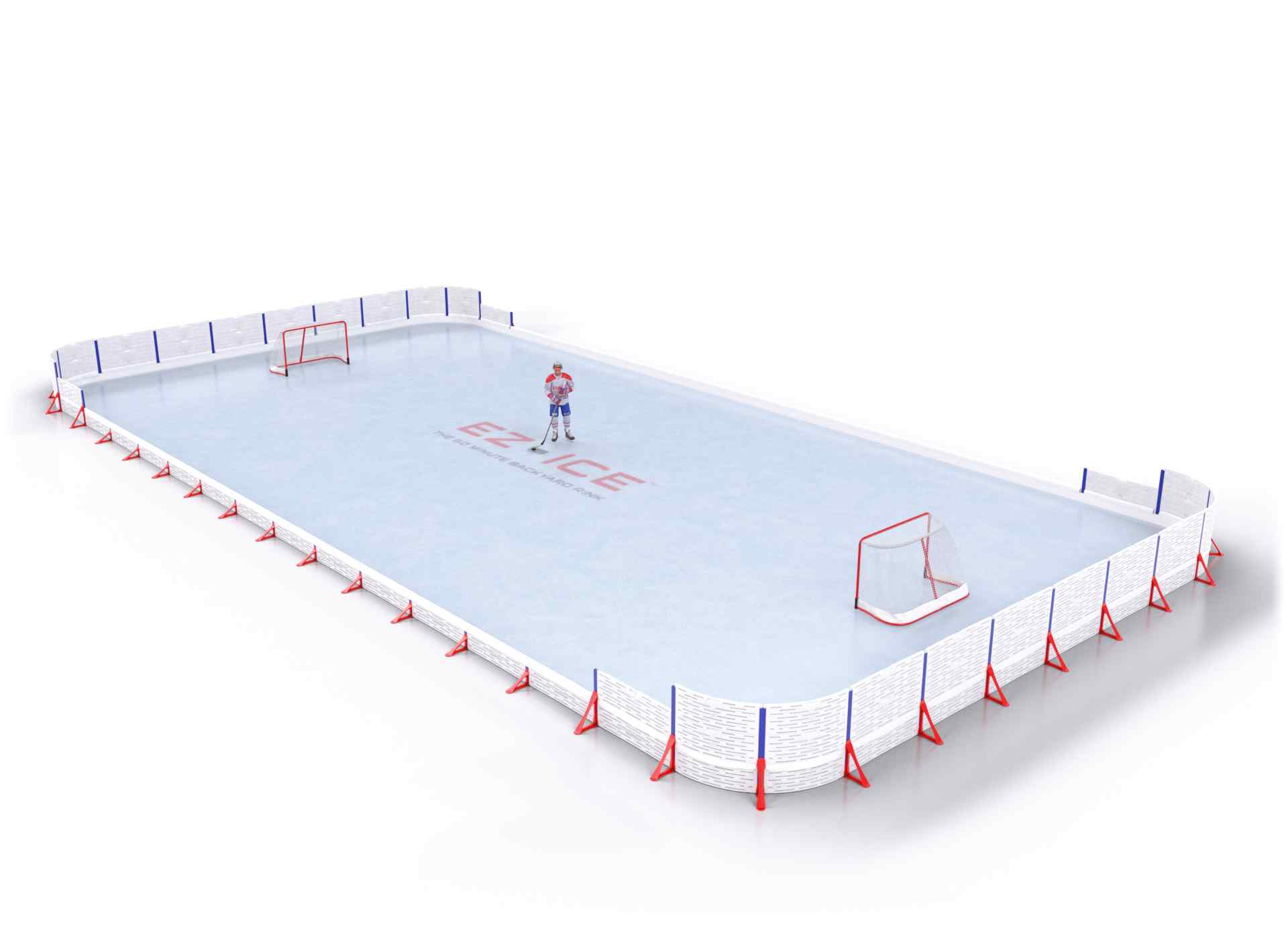 EZ ICE PRO Home Arena System ™ – New Rink: [PRO // 40ft * 90ft // Arena-Classic-Arena // Round Corners // No Bumpers] - 040090ACARXX