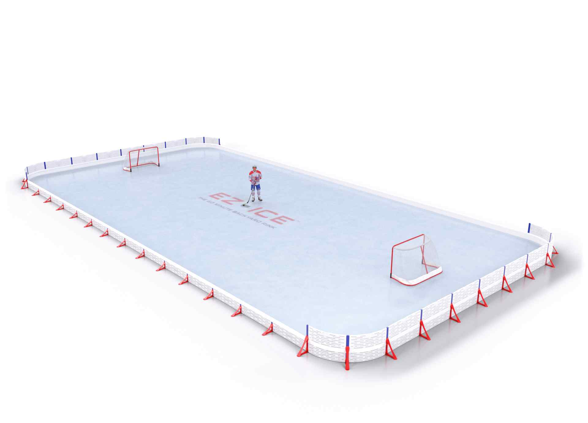 EZ ICE PRO Home Arena System ™ – Upgrade from [ORG // 35ft * 45ft // Classic-Classic-Classic // Round Corners // No Bumpers] to [ORG // 35ft * 45ft // Double-Classic-Double // Round Corners // No Bumpers] - WUP000013589