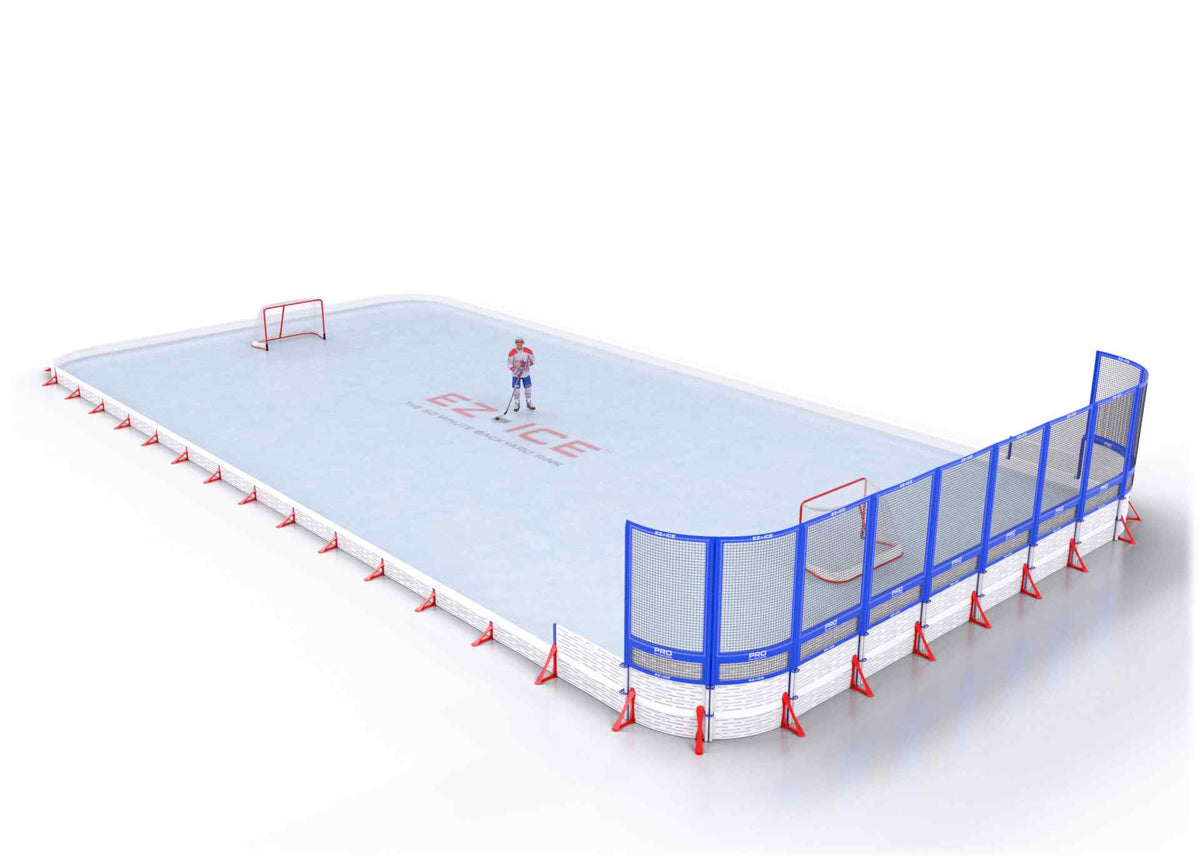EZ ICE PRO Home Arena System ™ – Upgrade from [ORG // 40ft * 80ft // Classic-Classic-Classic // Round Corners // No Bumpers] to [ORG // 40ft * 80ft // Classic-Classic-Net // Round Corners // No Bumpers] - WUP000016931
