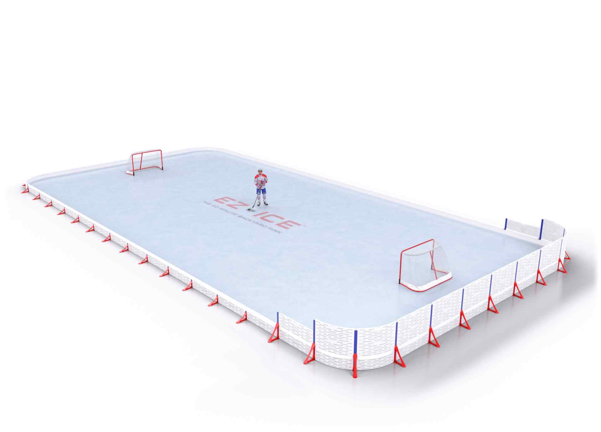 EZ ICE PRO Home Arena System ™ – New Rink: [PRO // 50ft * 150ft // Classic-Classic-Arena // Round Corners // No Bumpers] - 050150CCARXX