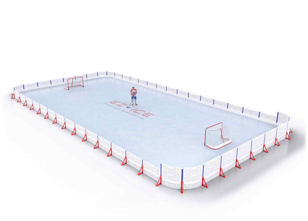 EZ ICE PRO Home Arena System ™ – New Rink: [PRO // 40ft * 80ft // Double-Double-Arena // Round Corners // No Bumpers] - 040080DDARXX