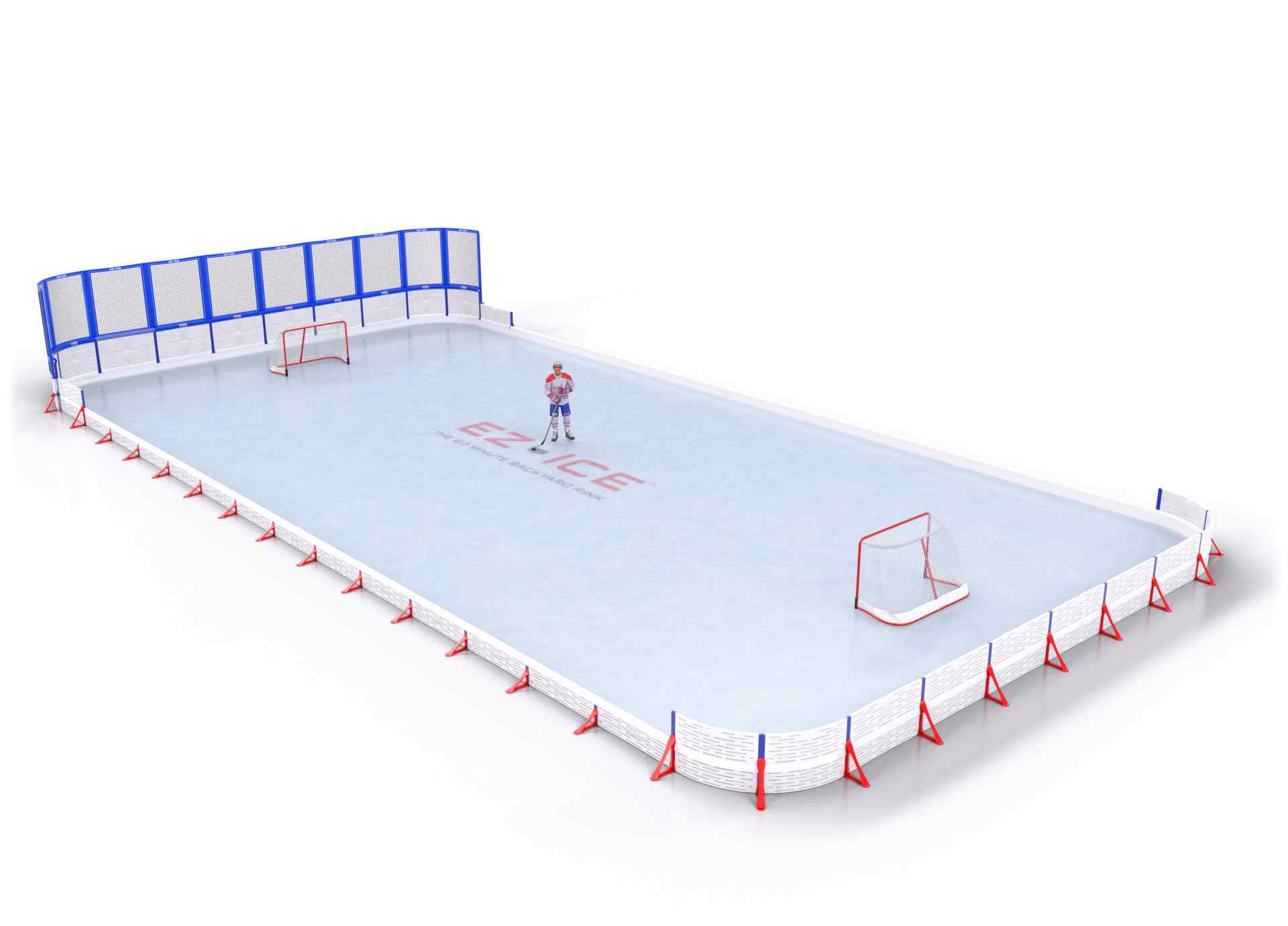 EZ ICE PRO Home Arena System ™ – Upgrade from [PRO // 20ft * 40ft // Net-Classic-Double // Round Corners // No Bumpers] to [PRO // 40ft * 40ft // Net-Classic-Double // Round Corners // No Bumpers] - WUP000002179
