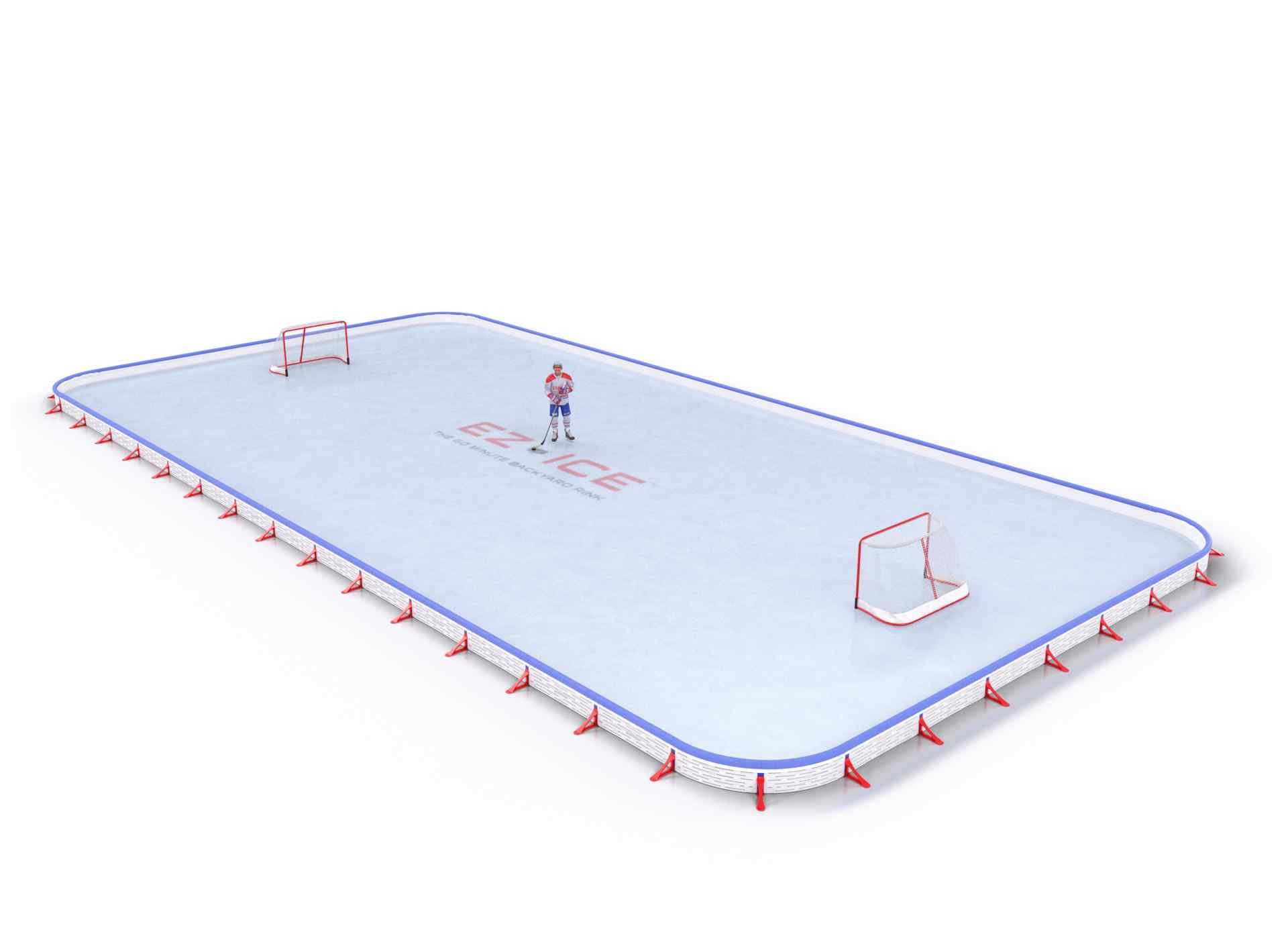 EZ ICE PRO Home Arena System ™ – Upgrade from [ORG // 25ft * 40ft // Classic-Classic-Classic // Round Corners // No Bumpers] to [ORG // 35ft * 55ft // Classic-Classic-Classic // Round Corners // With Bumpers] - WUP000033480
