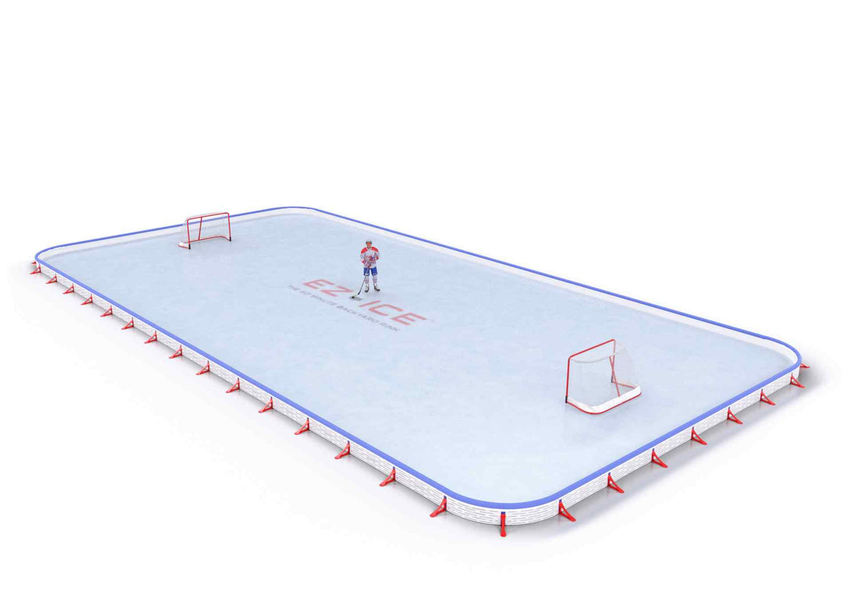 EZ ICE PRO Home Arena System ™ – New Rink: [PRO // 40ft * 75ft // Classic-Classic-Classic // Round Corners // With Bumpers] - 040075CCCRBX