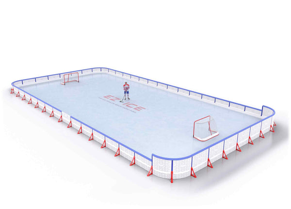 EZ ICE PRO Home Arena System ™ – New Rink: [PRO // 35ft * 70ft // Double-Double-Arena // Round Corners // With Bumpers] - 035070DDARBX