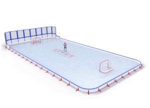 EZ ICE PRO Home Arena System ™ – Upgrade from [PRO // 65ft * 125ft // Classic-Classic-Classic // Round Corners // With Bumpers] to [PRO // 40ft * 65ft // Net-Classic-Classic // Round Corners // With Bumpers] - WUP000002505