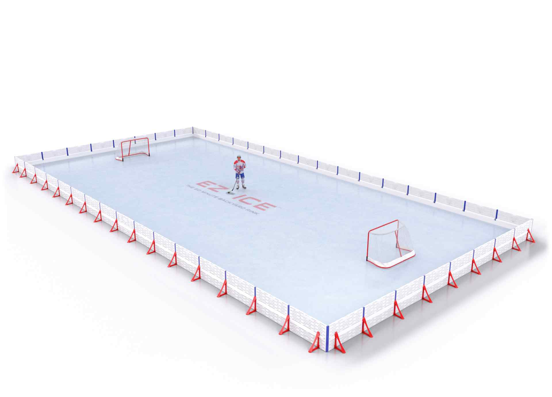 EZ ICE PRO Home Arena System ™ – Upgrade from [PRO // 30ft * 35ft // Double-Double-Double // Square Corners // No Bumpers] to [PRO // 35ft * 40ft // Double-Double-Double // Square Corners // No Bumpers] - WUP000024714