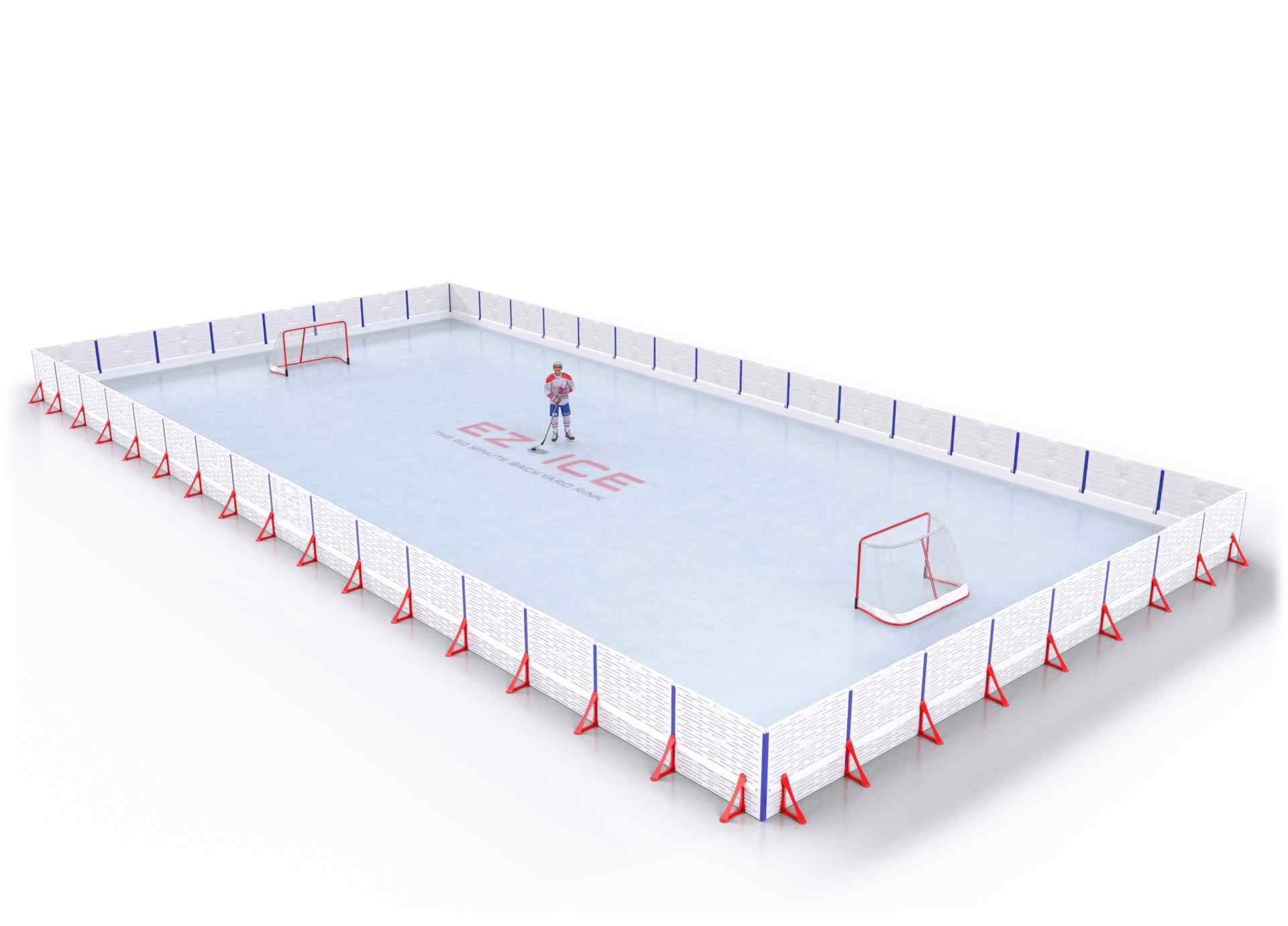 EZ ICE PRO Home Arena System ™ – Upgrade from [PRO // 30ft * 50ft // Arena-Arena-Arena // Square Corners // No Bumpers] to [PRO // 35ft * 55ft // Arena-Arena-Arena // Square Corners // No Bumpers] - WUP000025244