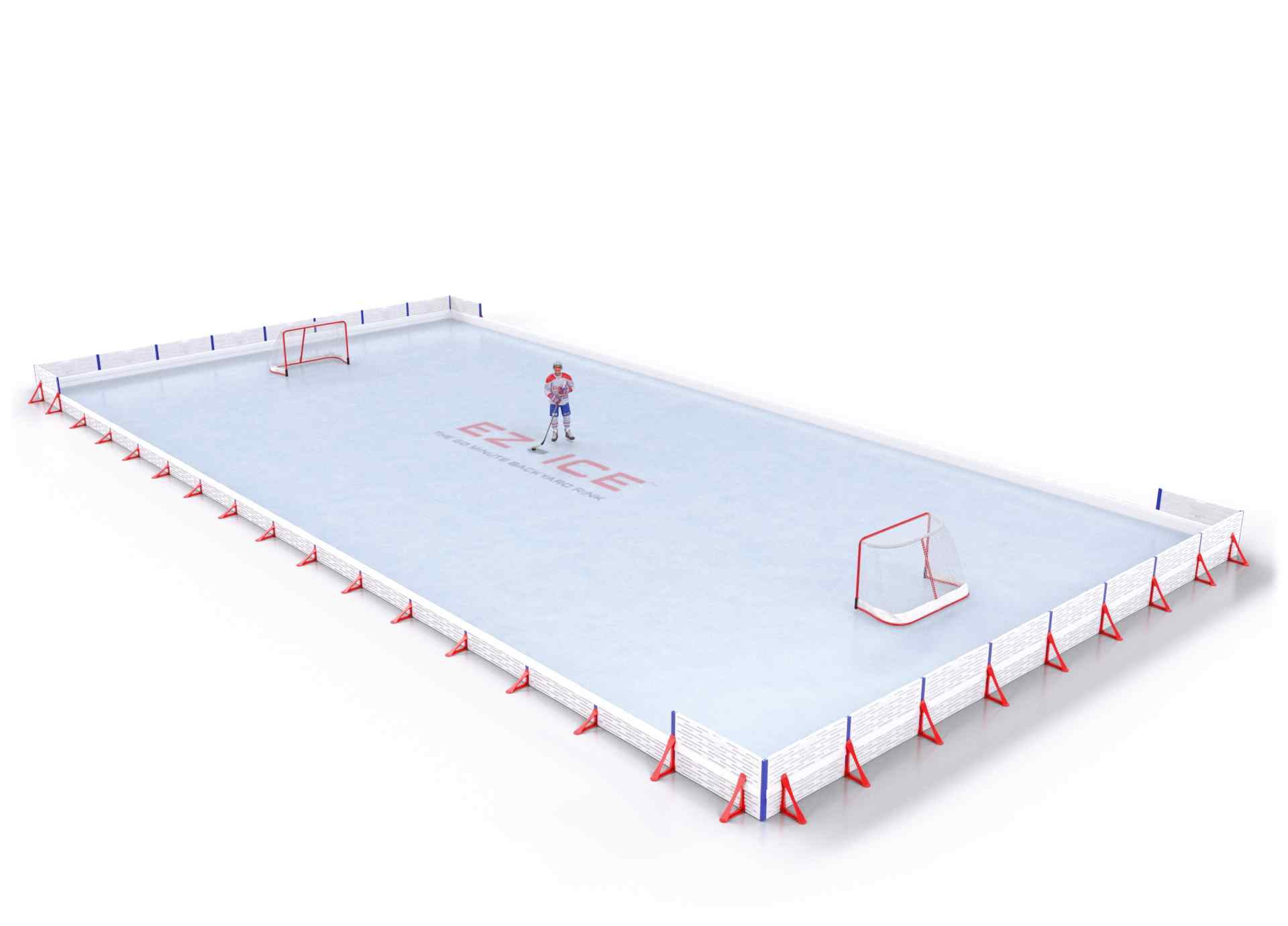 EZ ICE PRO Home Arena System ™ – Upgrade from [ORG // 35ft * 35ft // Classic-Classic-Classic // Square Corners // No Bumpers] to [ORG // 35ft * 35ft // Double-Classic-Double // Square Corners // No Bumpers] - WUP000014001