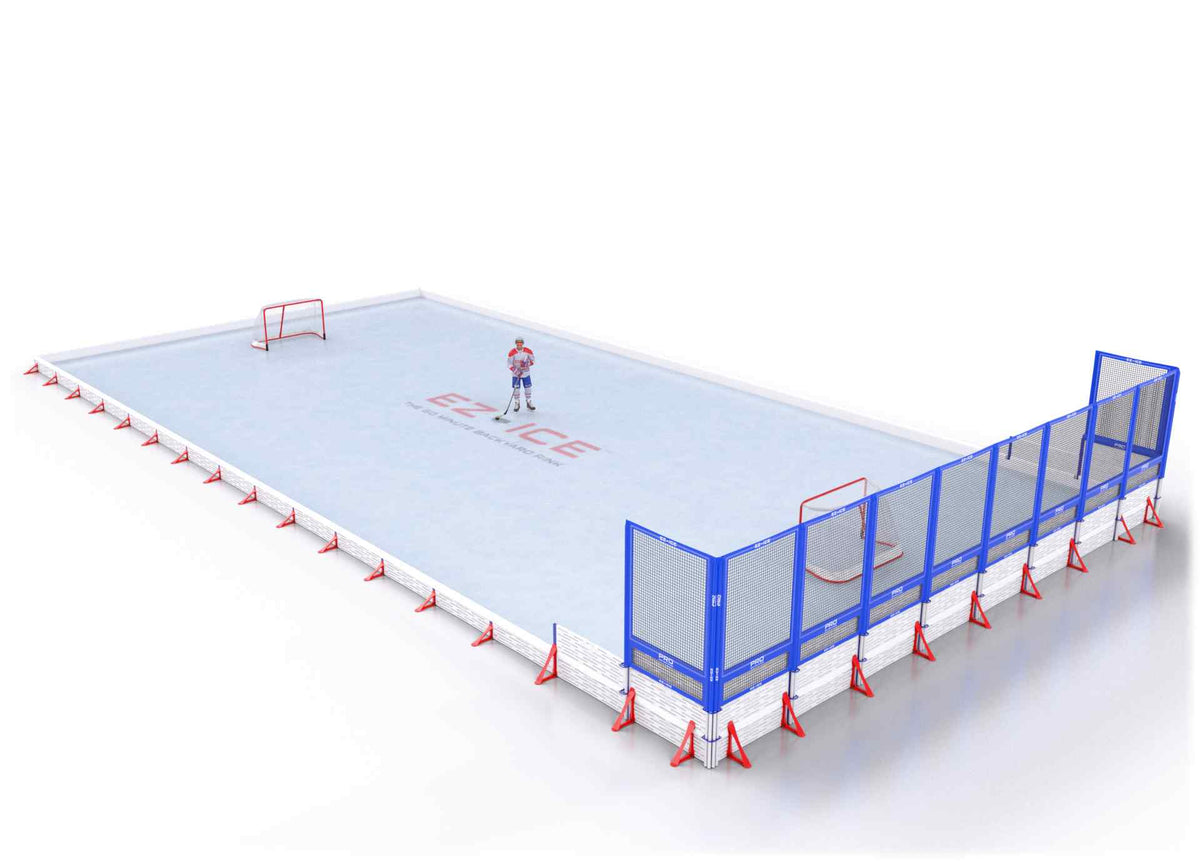 EZ ICE PRO Home Arena System ™ – Upgrade from [ORG // 40ft * 80ft // Classic-Classic-Classic // Square Corners // No Bumpers] to [ORG // 40ft * 80ft // Classic-Classic-Net // Square Corners // No Bumpers] - WUP000016746