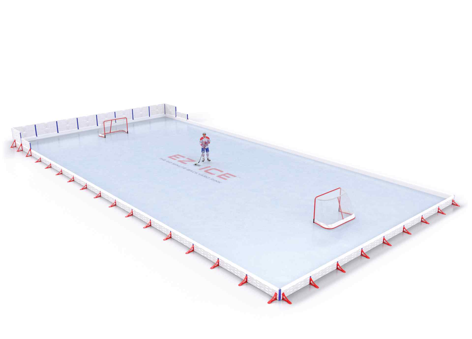 EZ ICE PRO Home Arena System ™ – New Rink: [PRO // 40ft * 80ft // Arena-Classic-Classic // Square Corners // No Bumpers] - 040080ACCSXX