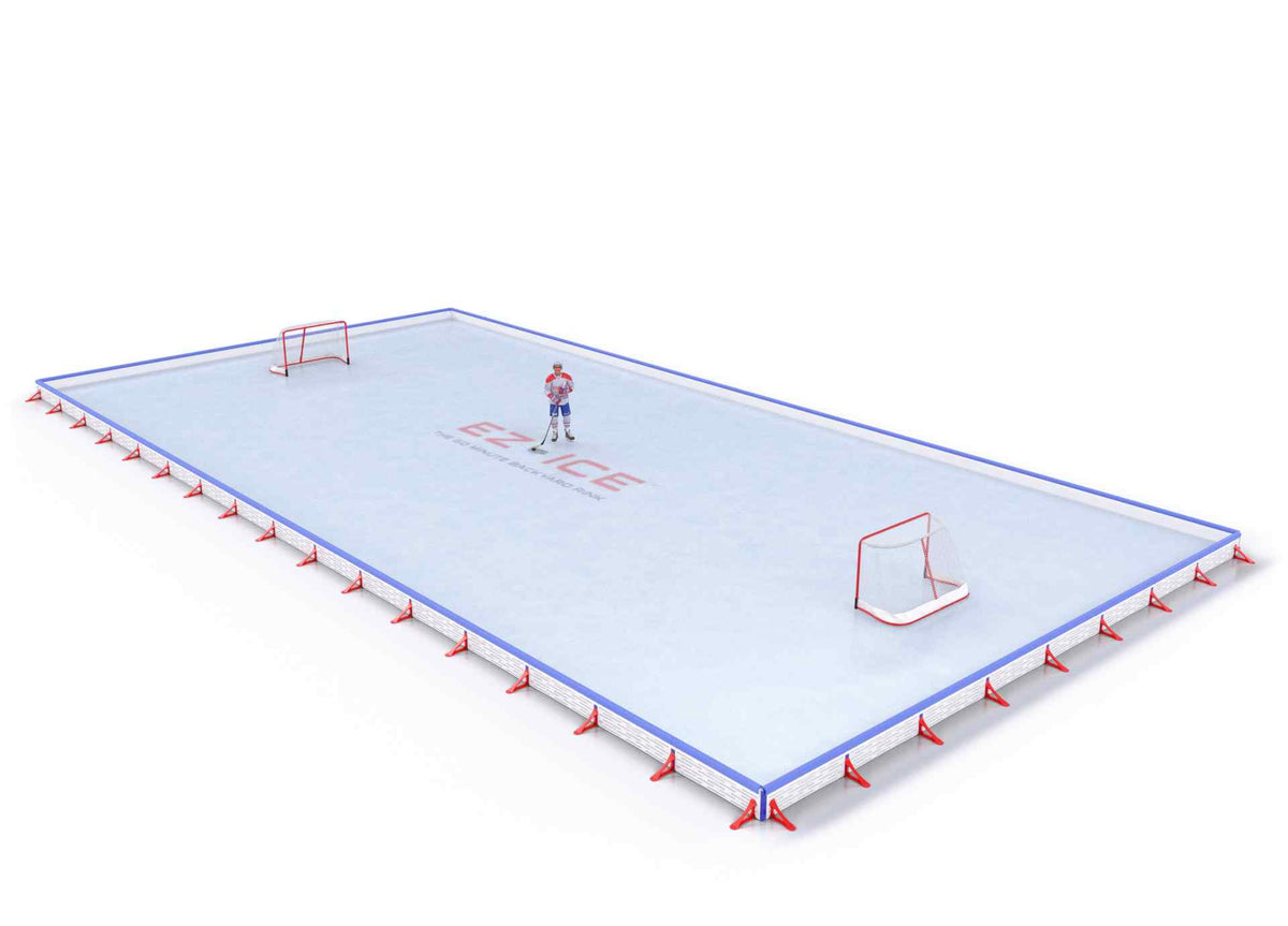 EZ ICE PRO Home Arena System ™ – New Rink: [PRO // 40ft * 80ft // Classic-Classic-Classic // Square Corners // With Bumpers] - 040080CCCSBX