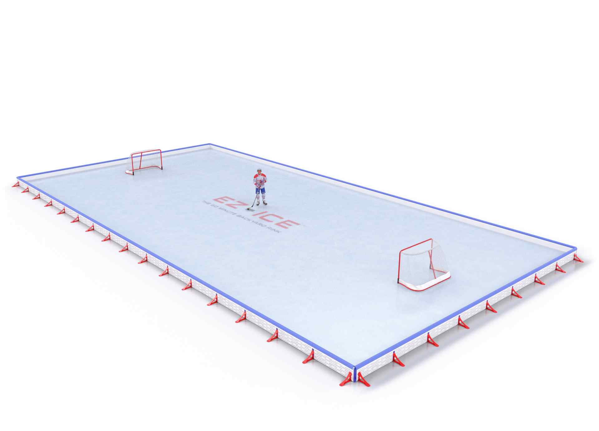 EZ ICE PRO Home Arena System ™ – Upgrade from [ORG // 20ft * 40ft // Classic-Classic-Classic // Square Corners // No Bumpers] to [ORG // 40ft * 70ft // Classic-Classic-Classic // Square Corners // With Bumpers] - WUP000003613