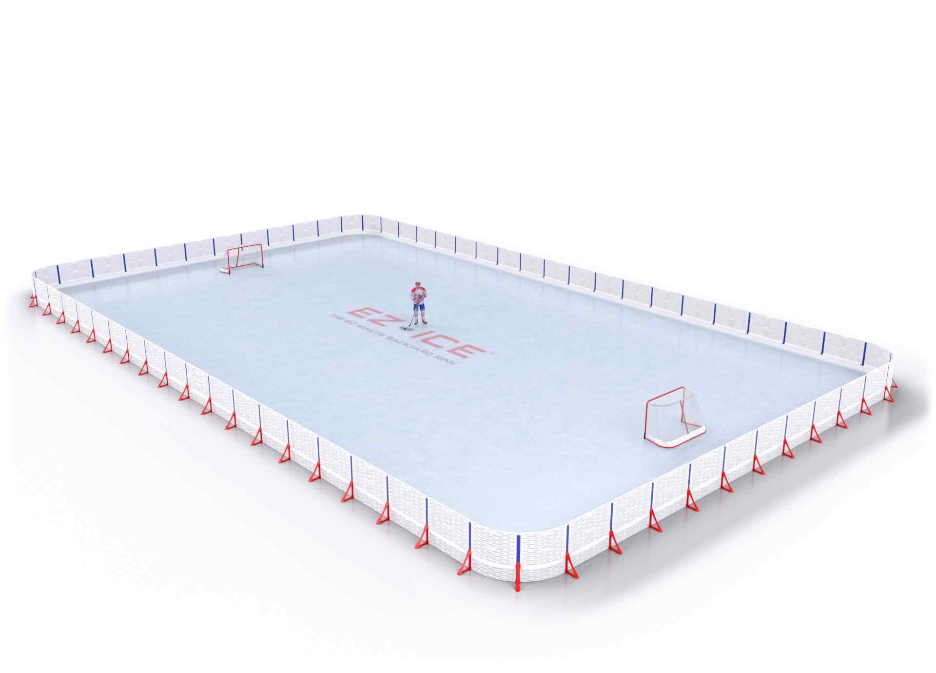 EZ ICE PRO Home Arena System ™ – Upgrade from [PRO // 55ft * 95ft // Arena-Double-Arena // Round Corners // No Bumpers] to [PRO // 55ft * 95ft // Arena-Arena-Arena // Round Corners // No Bumpers] - WUP000023557