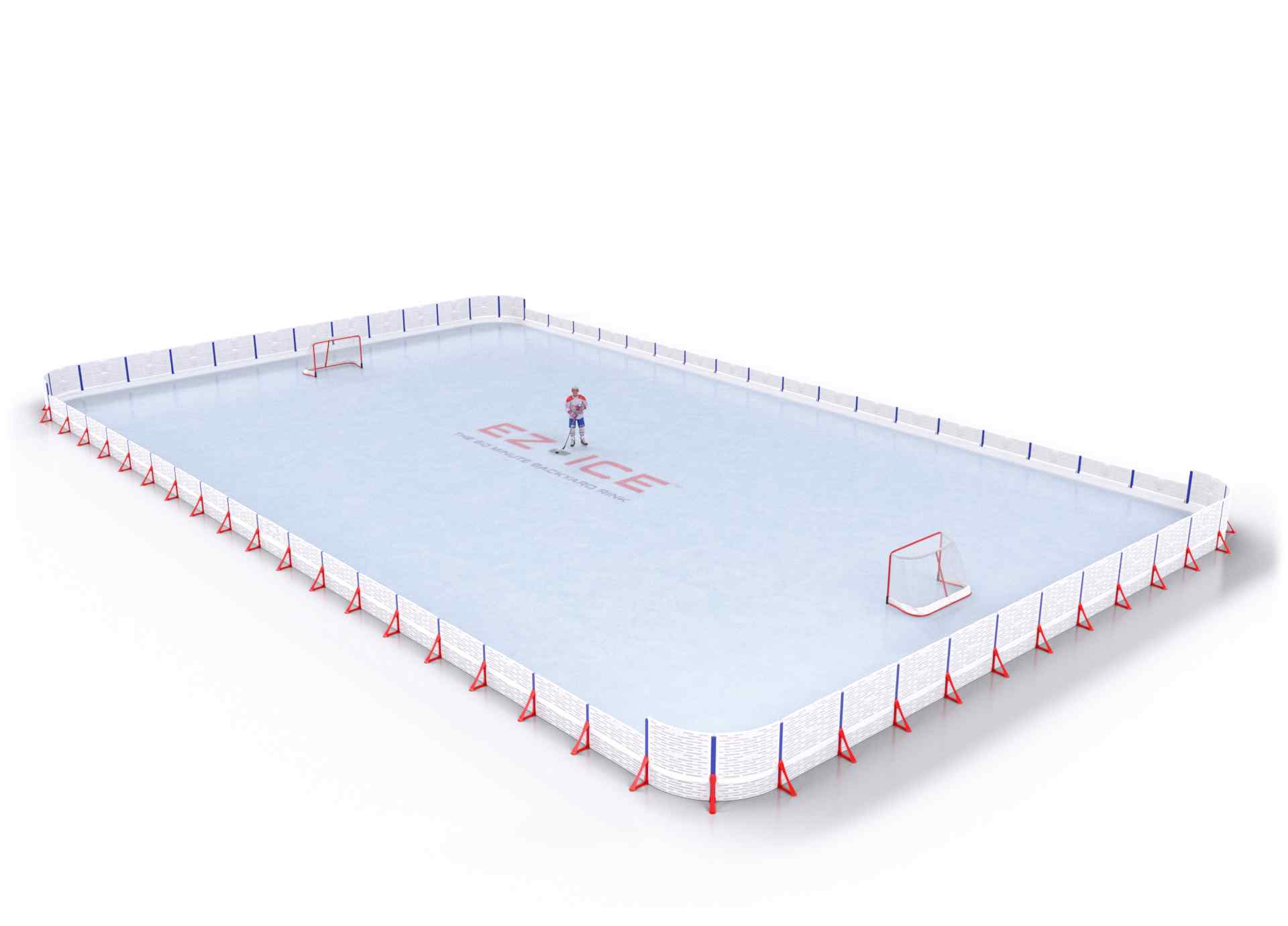 EZ ICE PRO Home Arena System ™ – Upgrade from [PRO // 60ft * 80ft // Double-Double-Double // Round Corners // No Bumpers] to [PRO // 60ft * 80ft // Arena-Double-Arena // Round Corners // No Bumpers] - WUP000023988