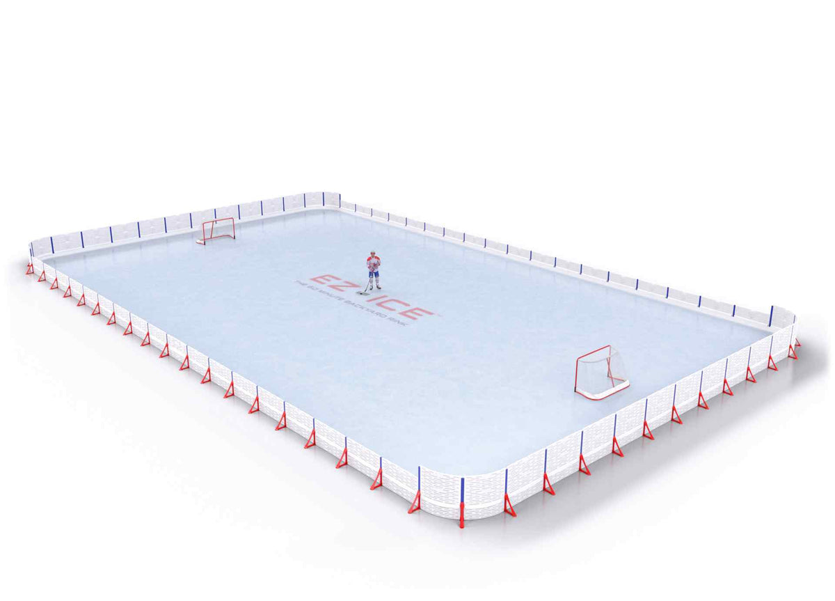 EZ ICE PRO Home Arena System ™ – New Rink: [PRO // 55ft * 95ft // Arena-Double-Arena // Round Corners // No Bumpers] - 055095ADARXX