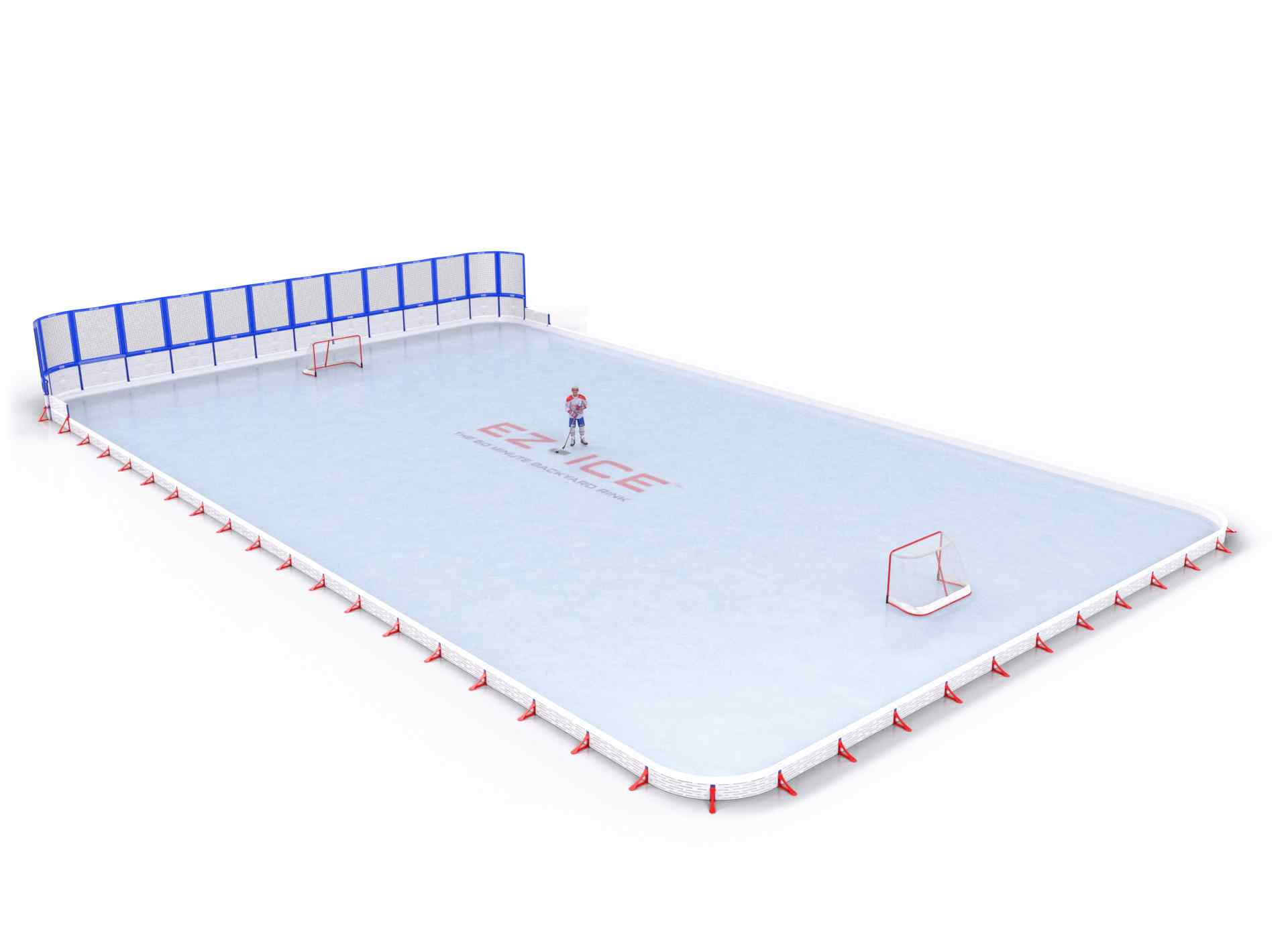 EZ ICE PRO Home Arena System ™ – New Rink: [PRO // 50ft * 80ft // Net-Classic-Classic // Round Corners // No Bumpers] - 050080NCCRXX