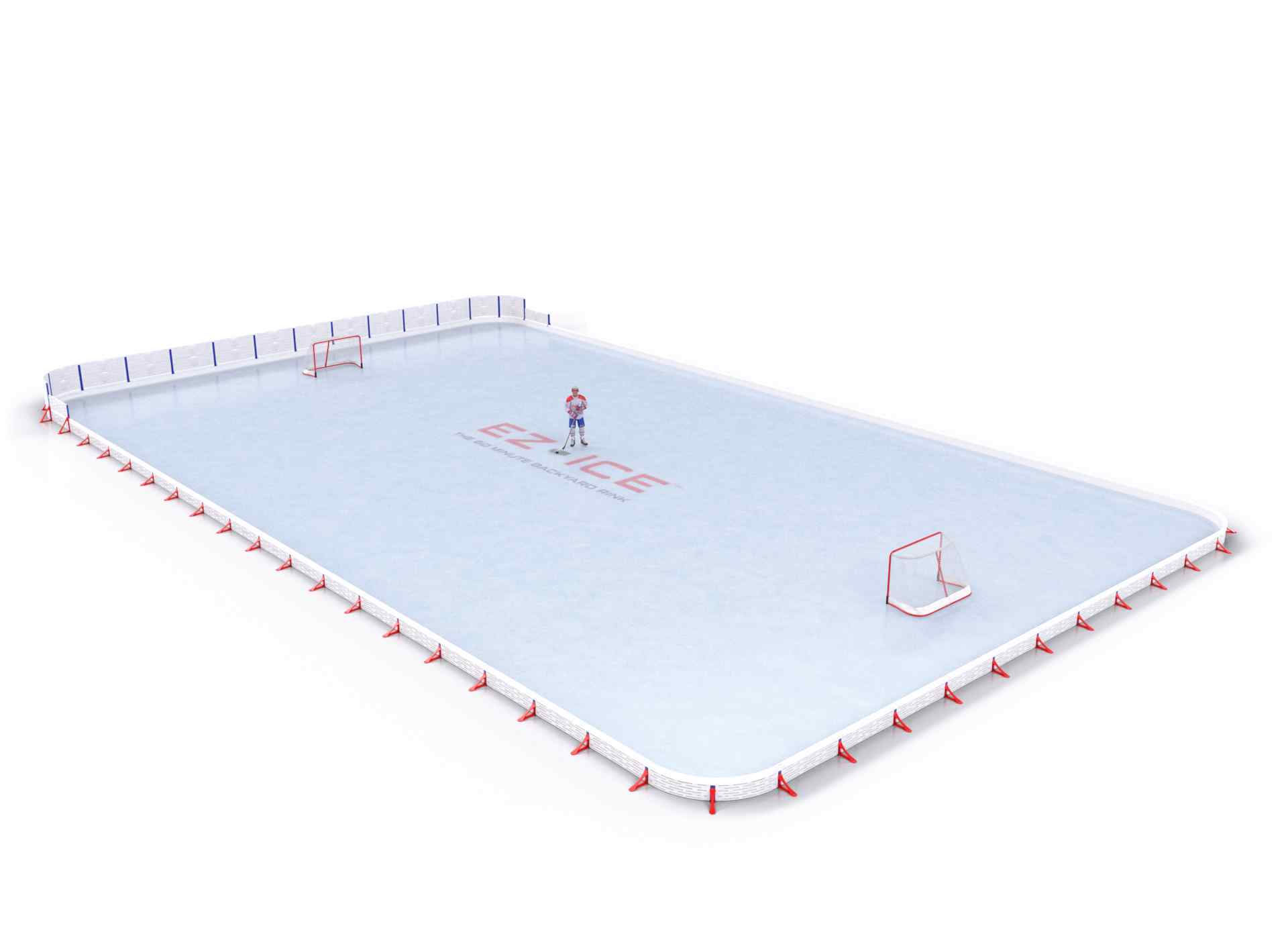 EZ ICE PRO Home Arena System ™ – Upgrade from [PRO // 40ft * 55ft // Arena-Classic-Classic // Round Corners // No Bumpers] to [PRO // 45ft * 60ft // Arena-Classic-Classic // Round Corners // No Bumpers] - WUP000024685