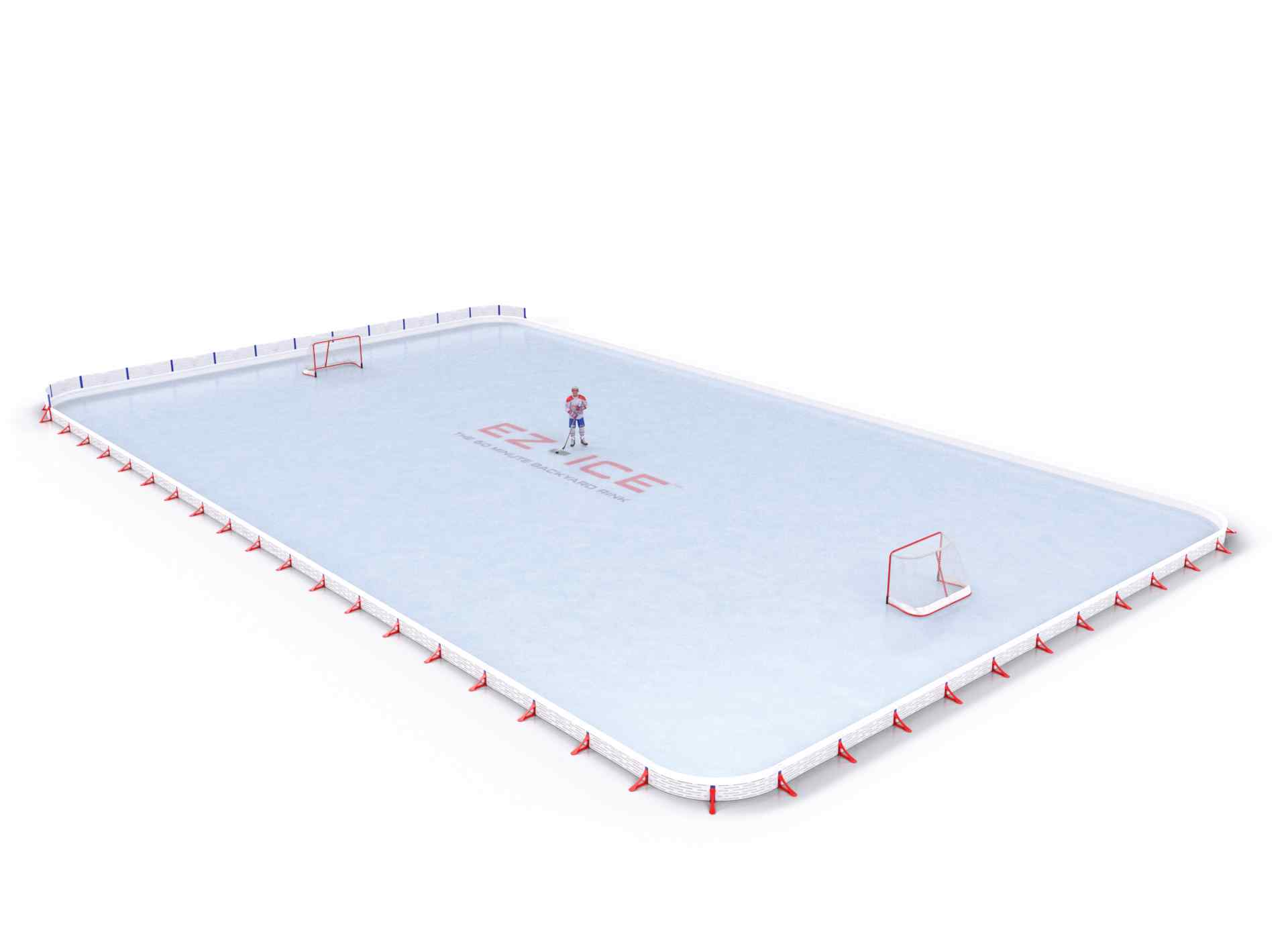 EZ ICE PRO Home Arena System ™ – New Rink: [PRO // 60ft * 80ft // Double-Classic-Classic // Round Corners // No Bumpers] - 060080DCCRXX