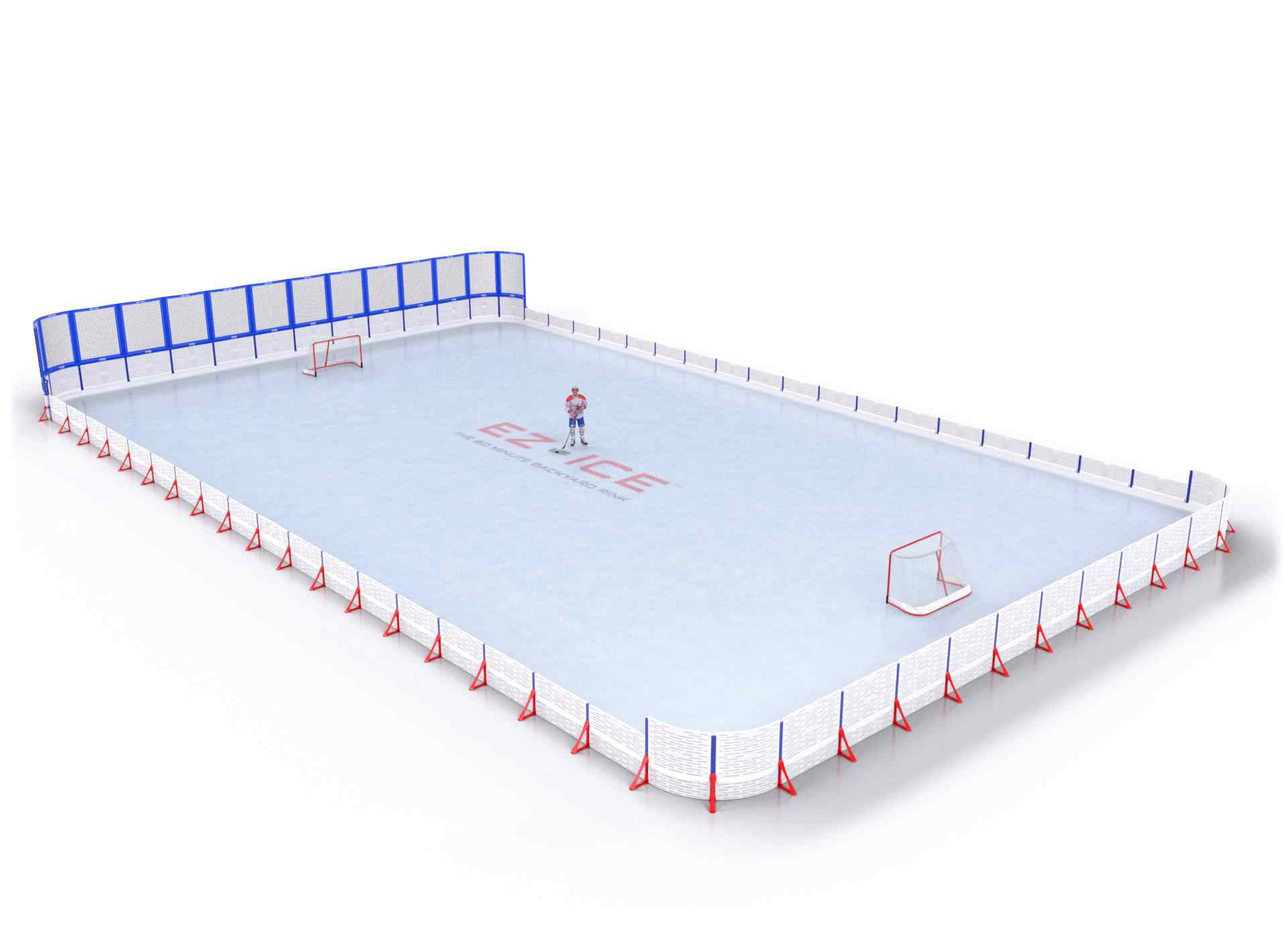 EZ ICE PRO Home Arena System ™ – Upgrade from [PRO // 45ft * 40ft // Net-Double-Double // Round Corners // No Bumpers] to [PRO // 45ft * 40ft // Net-Double-Arena // Round Corners // No Bumpers] - WUP000024458
