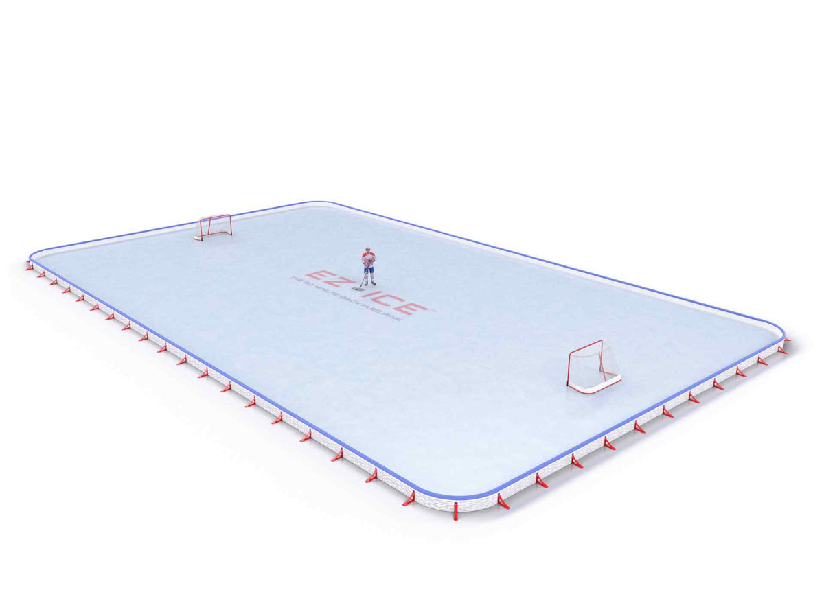 EZ ICE PRO Home Arena System ™ – New Rink: [PRO // 60ft * 100ft // Classic-Classic-Classic // Round Corners // With Bumpers] - 060100CCCRBX