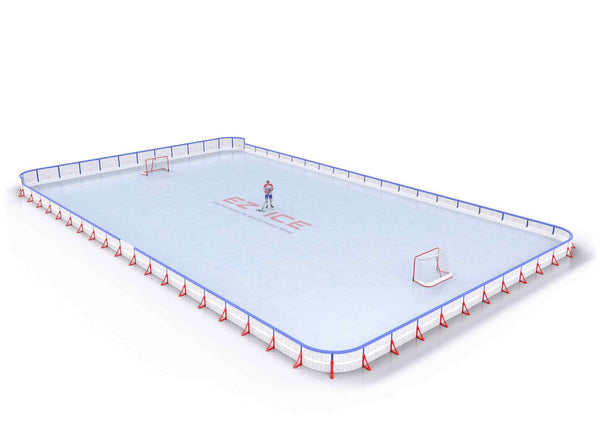 EZ ICE PRO Home Arena System ™ – New Rink: [PRO // 55ft * 105ft // Arena-Double-Double // Round Corners // With Bumpers] - 055105ADDRBX
